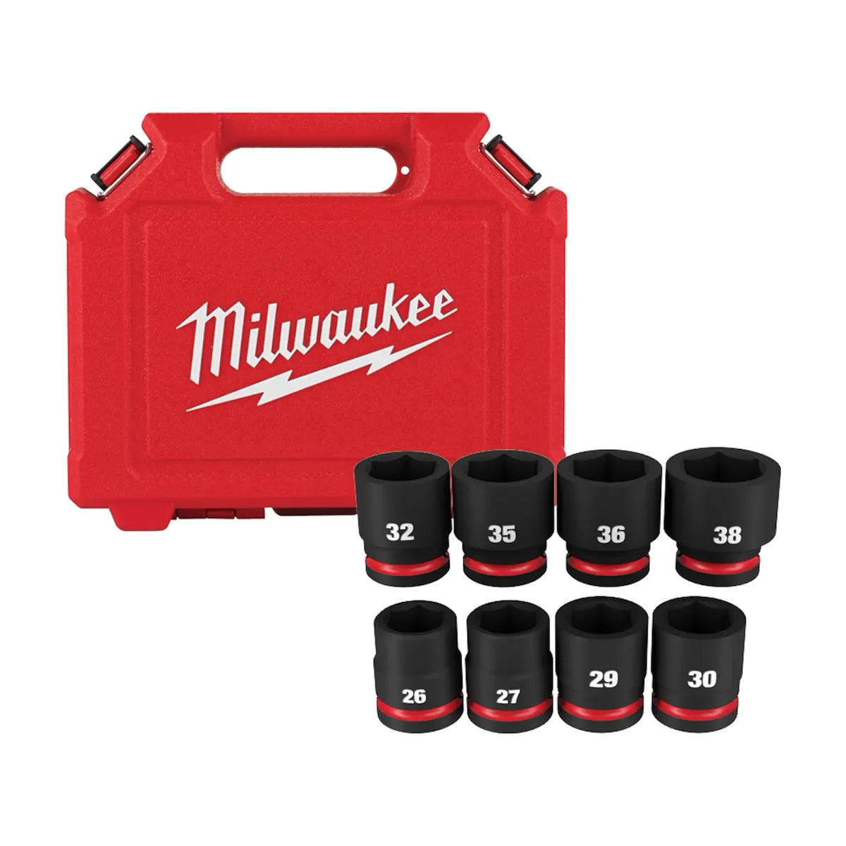 Milwaukee 8PC SHOCKWAVE Impact Duty 3/4" Drive Metric Standard 6 Point Socket Set 49-66-6376