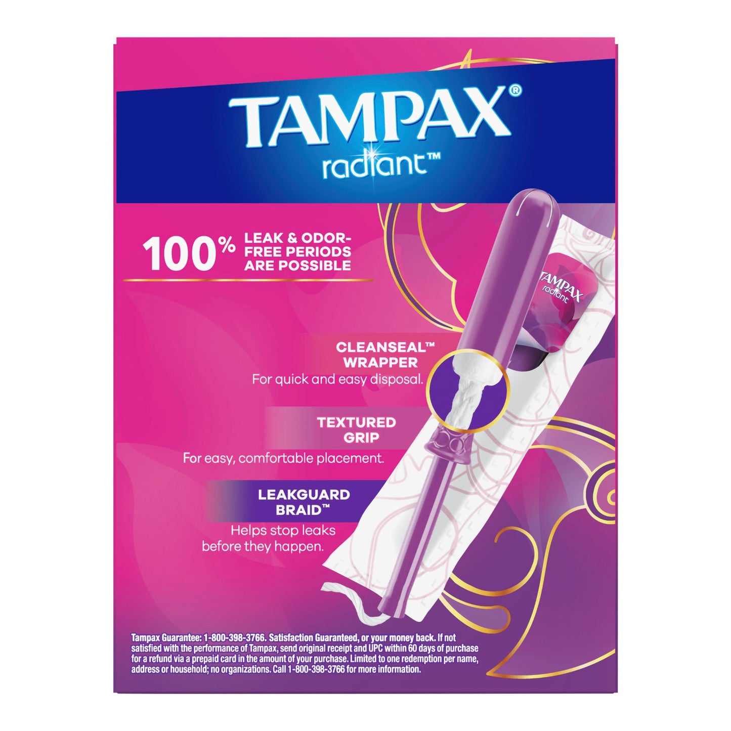 Tampax® Radiant Tampons Regular Absorbency Unscented