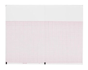 Burdick Recording Chart Paper Z-Fold Orange Grid