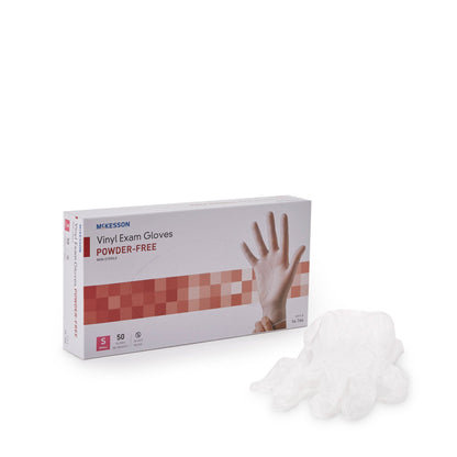 McKesson Confiderm® Vinyl Exam Gloves, Clear