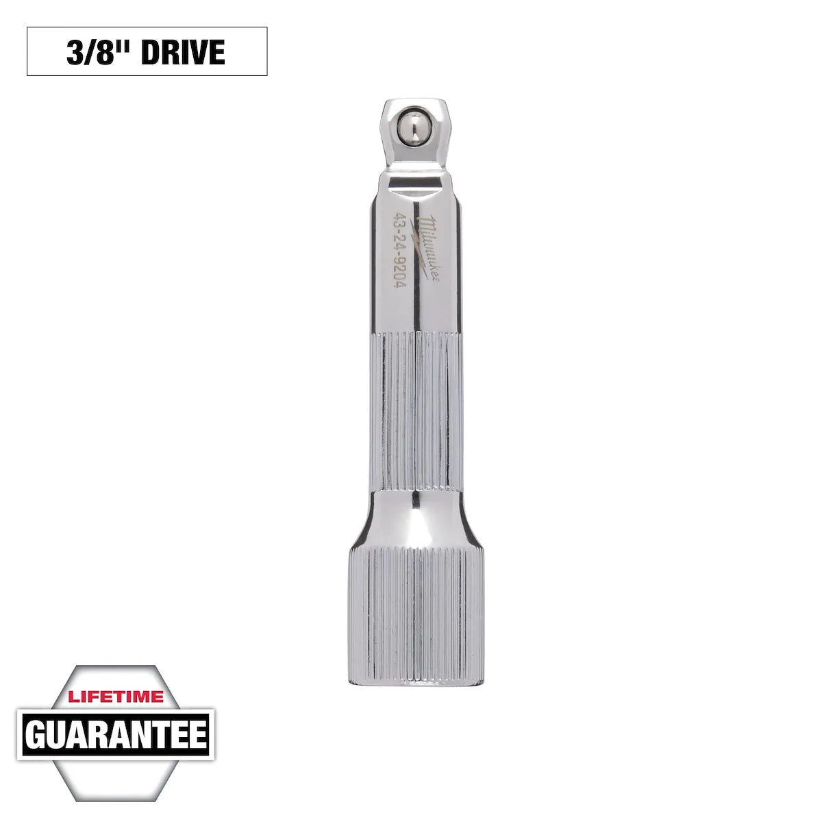 Milwaukee 3/8" Drive 3" Wobble Extension 43-24-9204 | 3/8 in Drive, Chrome Vanadium Steel