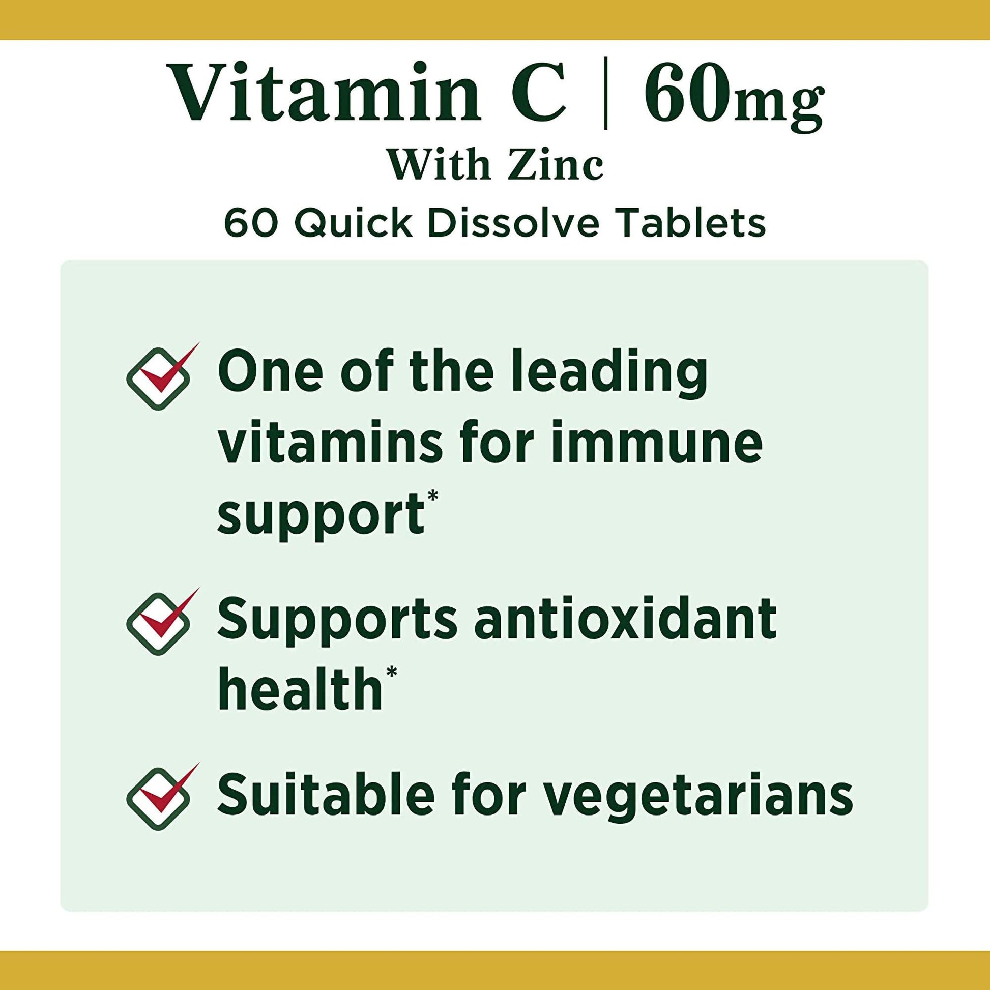 Nature's Bounty® Quick Dissolve Vitamin C plus Zinc