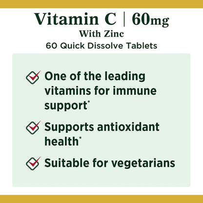 Nature's Bounty® Quick Dissolve Vitamin C plus Zinc
