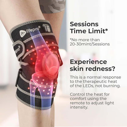 BioRecover Light Therapy Knee Brace Hook and Loop