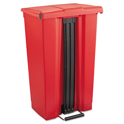 Rubbermaid Trash Can / 23 gal. Red Plastic Rectangular