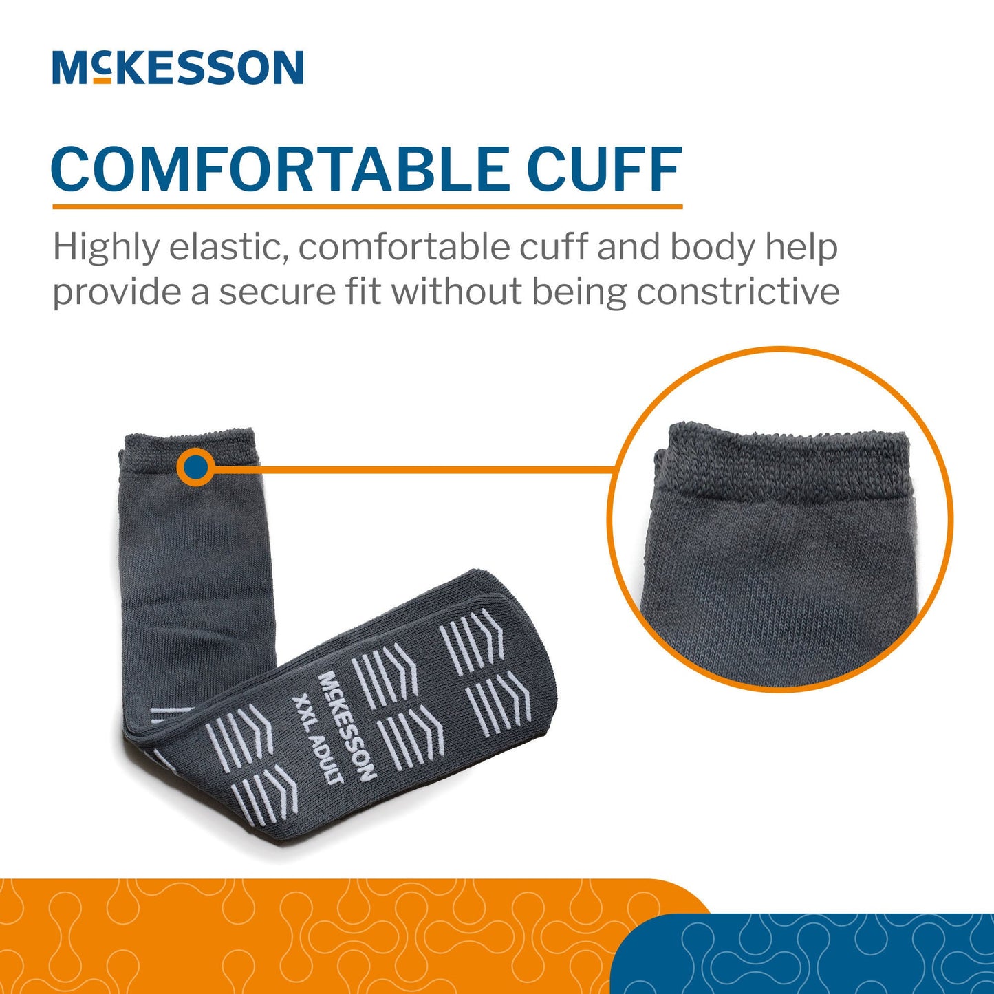 McKesson Slipper Socks, Single Tread, 2X-Large, Gray