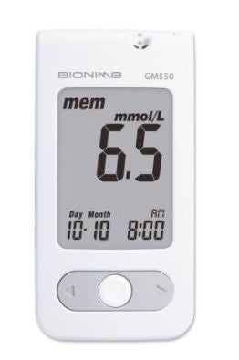 Bionime Blood Glucose Meter Kit 5 Seconds Stores up to 500 Results Requires Coding