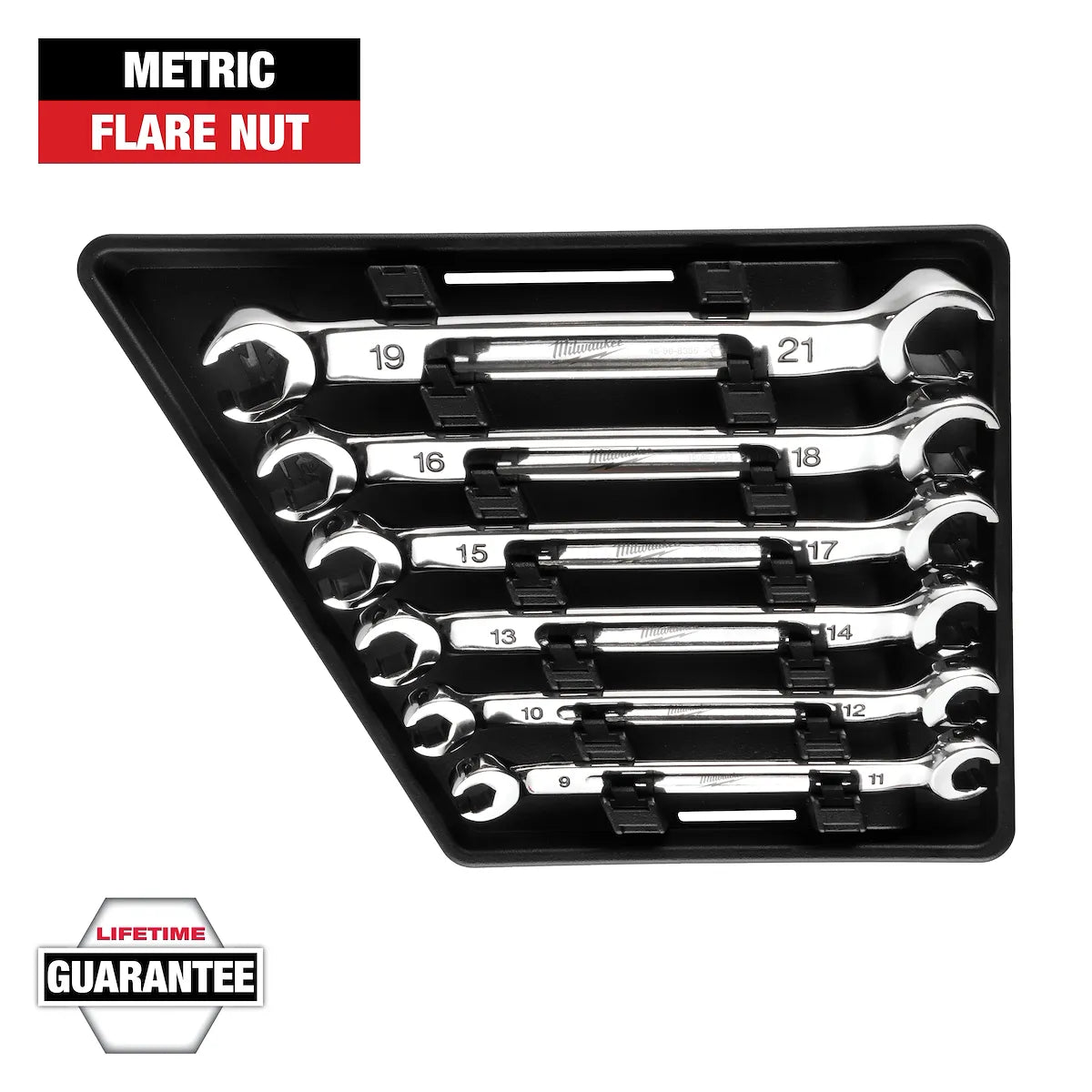 Milwaukee 6pc Double End Flare Nut Wrench Set - Metric 45-96-8355