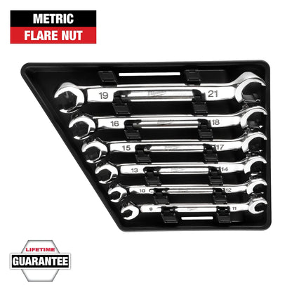 Milwaukee 6pc Double End Flare Nut Wrench Set - Metric 45-96-8355
