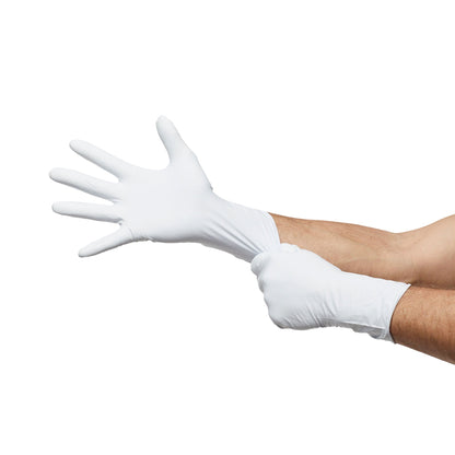 LifeStar™ EC Nitrile Exam Gloves, White / Blue - view 4