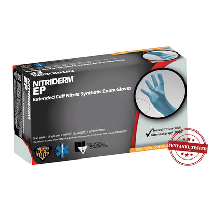 NitriDerm® EP Nitrile Exam Gloves, Blue - view 8