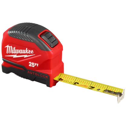Milwaukee 25ft Auto-Lock Tape Measure 48-22-1825 | 300 in Blade Length