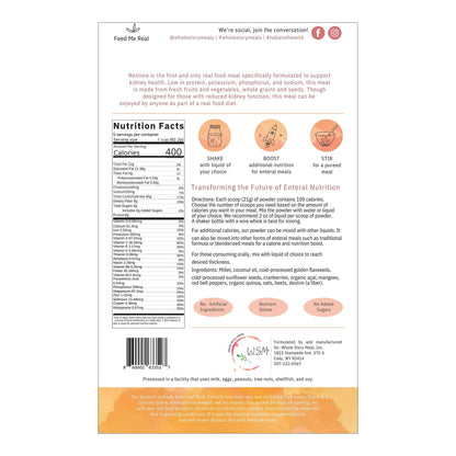 Restore Renal Support Oral Supplement Unflavored Powder Pouch