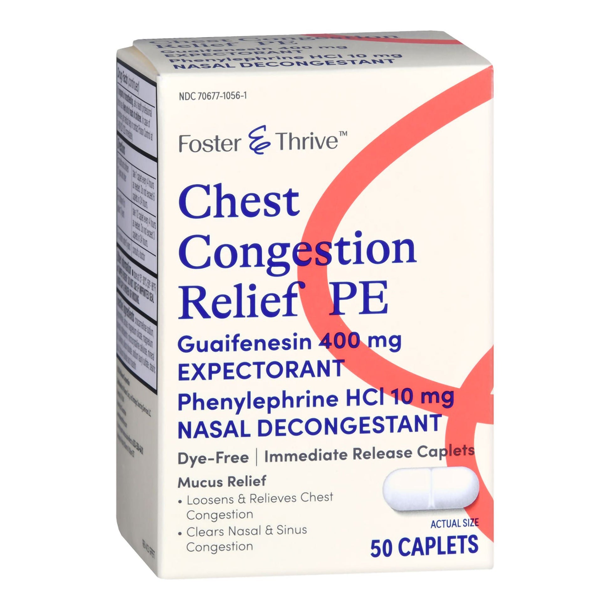 Foster & Thrive™ Chest Congestion Relief PE Guaifenesin & Phenylephrine Caplets