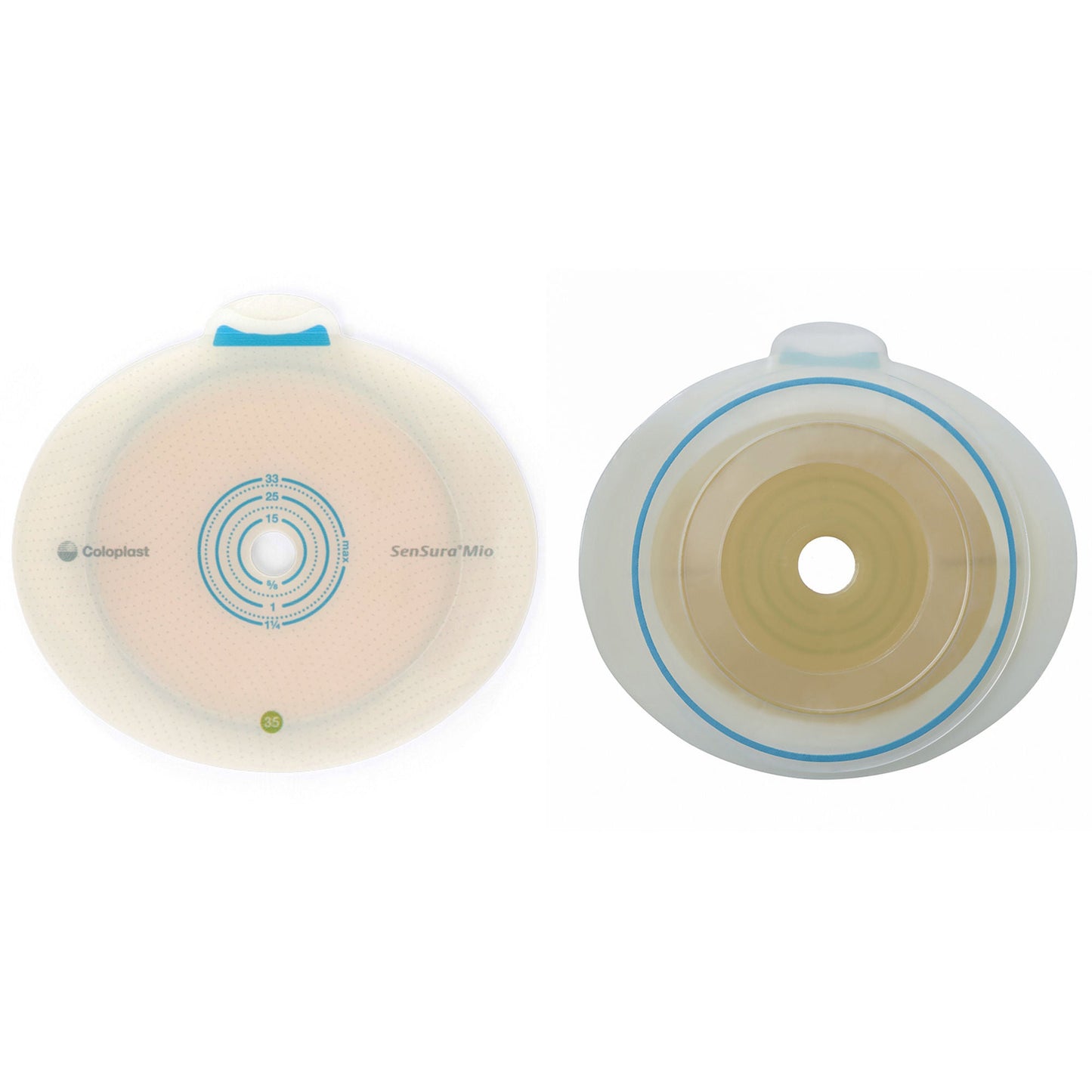 SenSura® Mio Flex Ostomy Barrier, Stoma Opening, Red Match