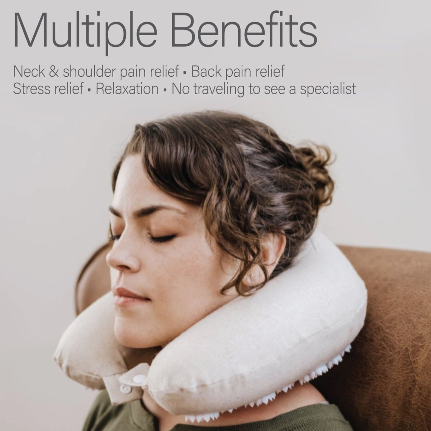 Kanjo Memory Foam Travel Acupressure Neck Pillow