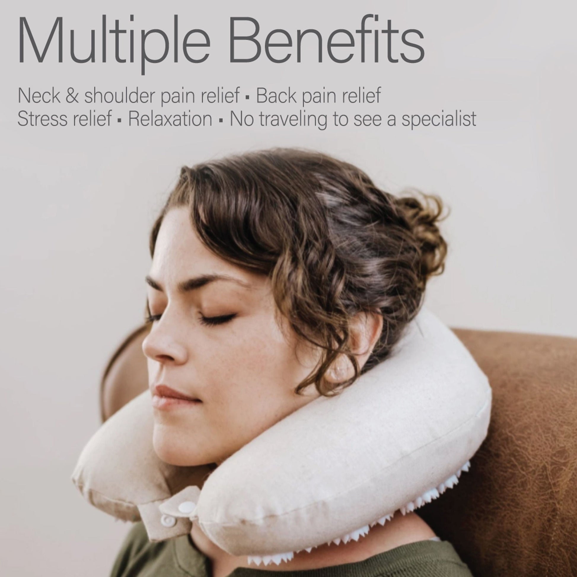 Kanjo Memory Foam Travel Acupressure Neck Pillow