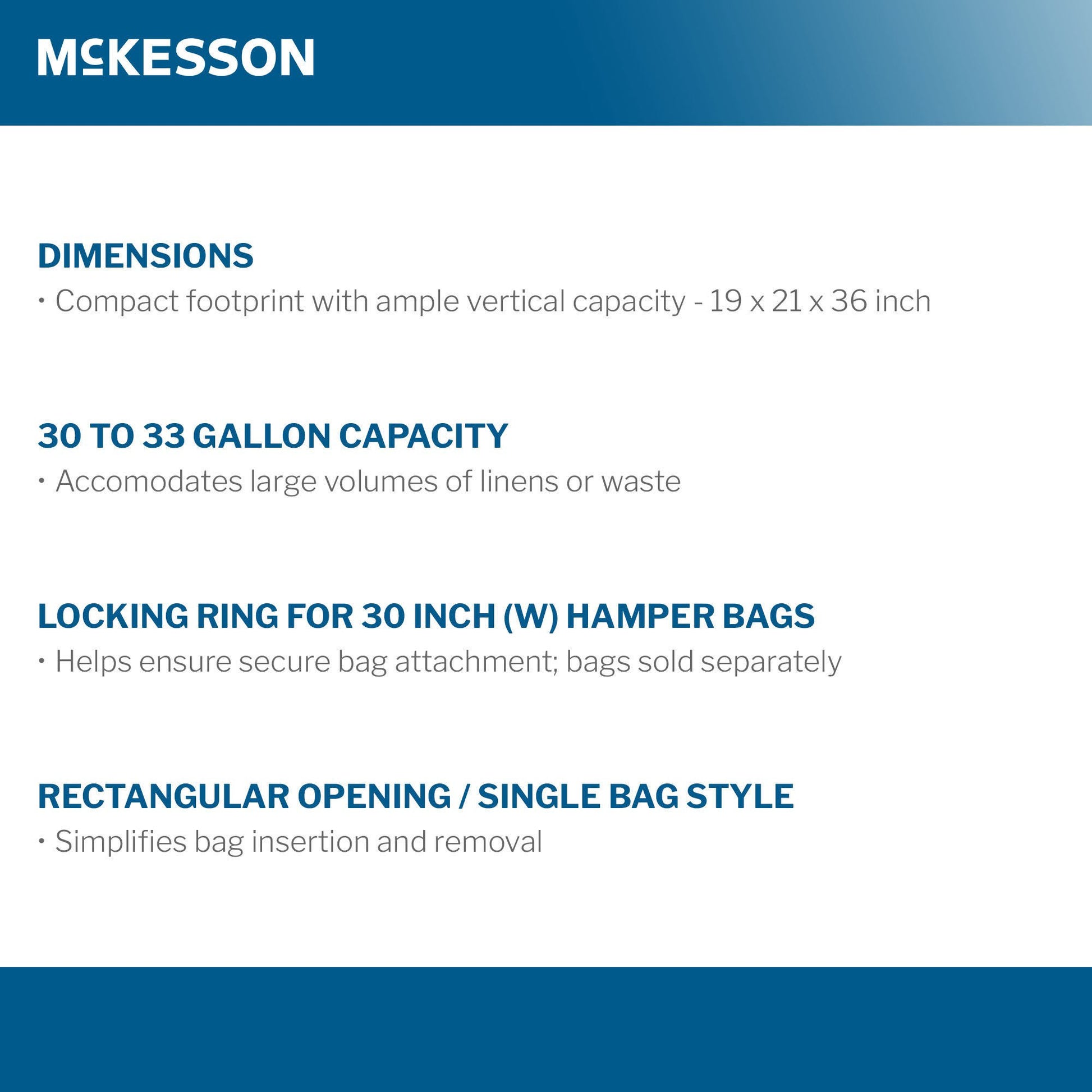 McKesson Hamper Stand with Foot Pedal & Self-Closing Lid
