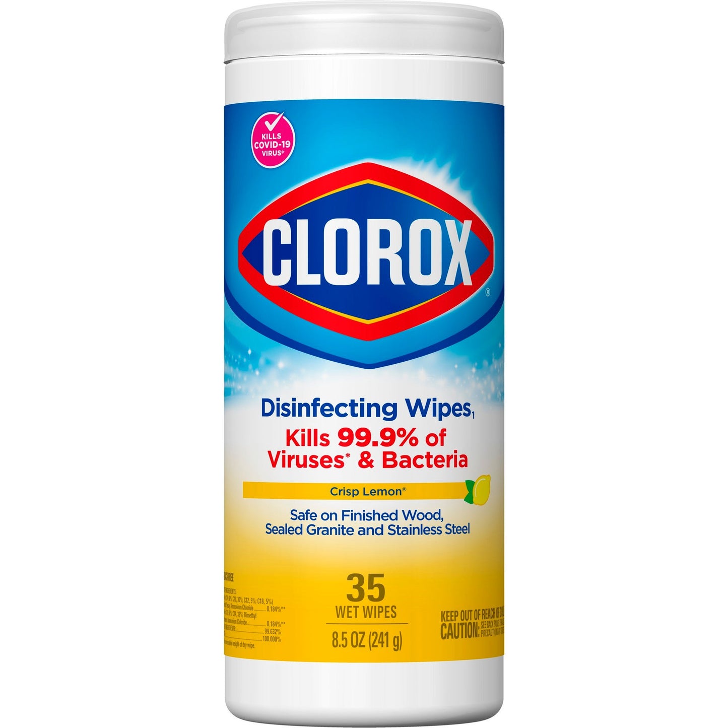 Clorox® Disinfecting Wipes, Lemon Scent, .