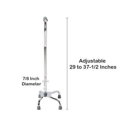 McKesson Steel Chrome Offset Quad Cane, 29 – 37.5 Inch