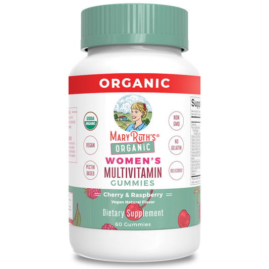 Mary Ruth's Organic Women's Multivitamin Supplement Vitamin A / C / D / E 450 mcg - 20 mg - 6 mcg - 7 mg Strength Gummie Strawberry Flavor