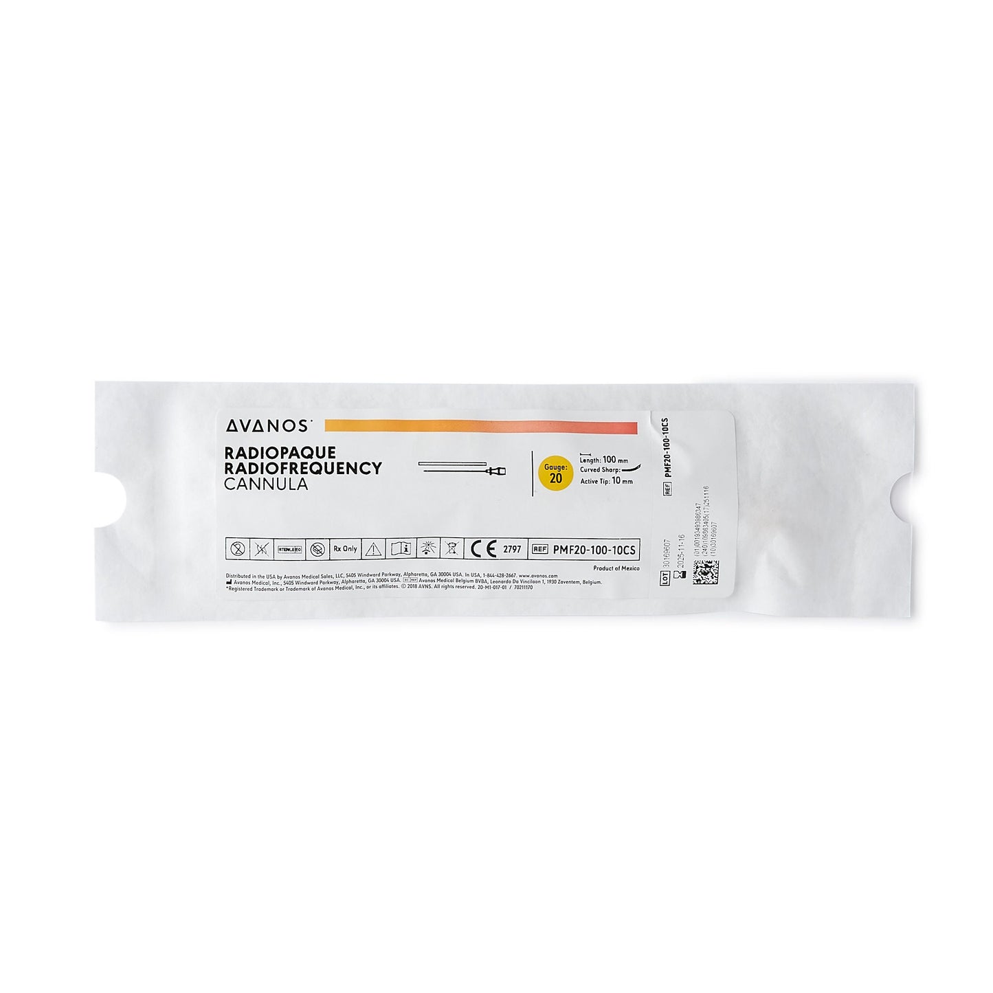 Avanos Radiofrequency Cannula, 100 mm length