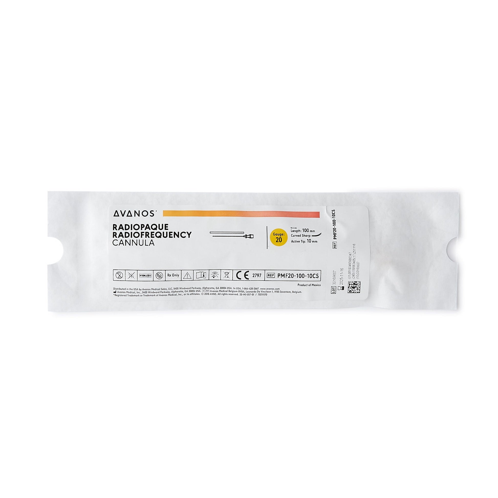 Avanos Radiofrequency Cannula, 100 mm length