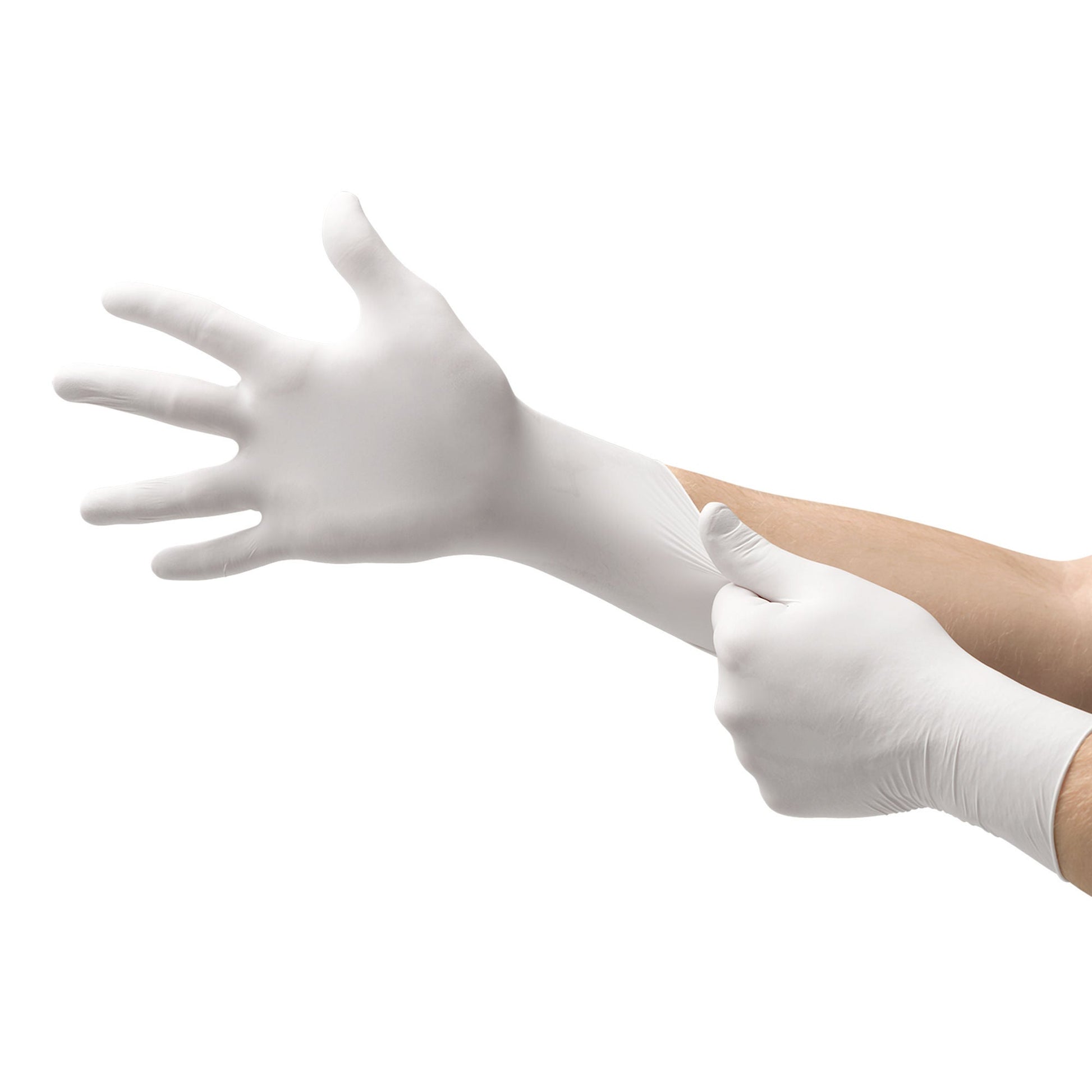 Soft White Nitrile* Nitrile Exam Gloves, White - view 4