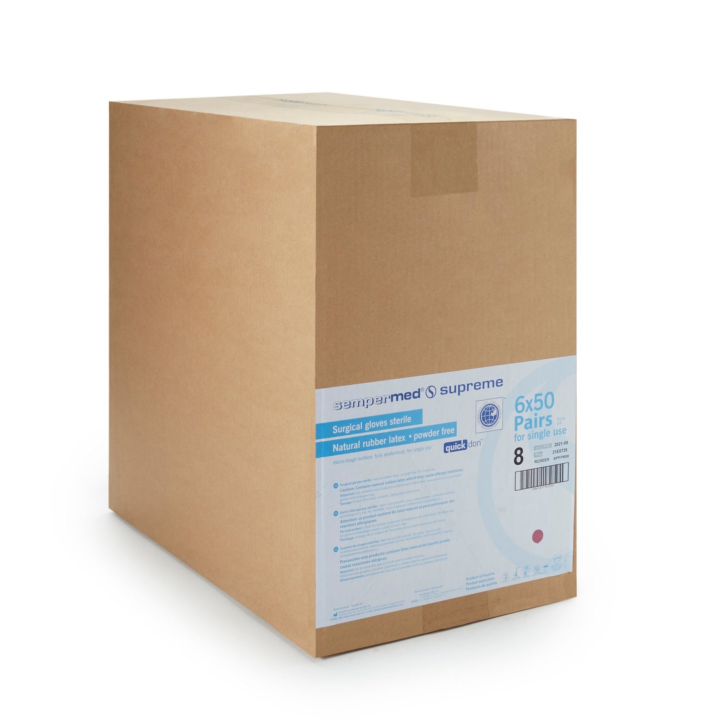 Sterile Sempermed® Supreme Latex Surgical Gloves, Ivory - view 6
