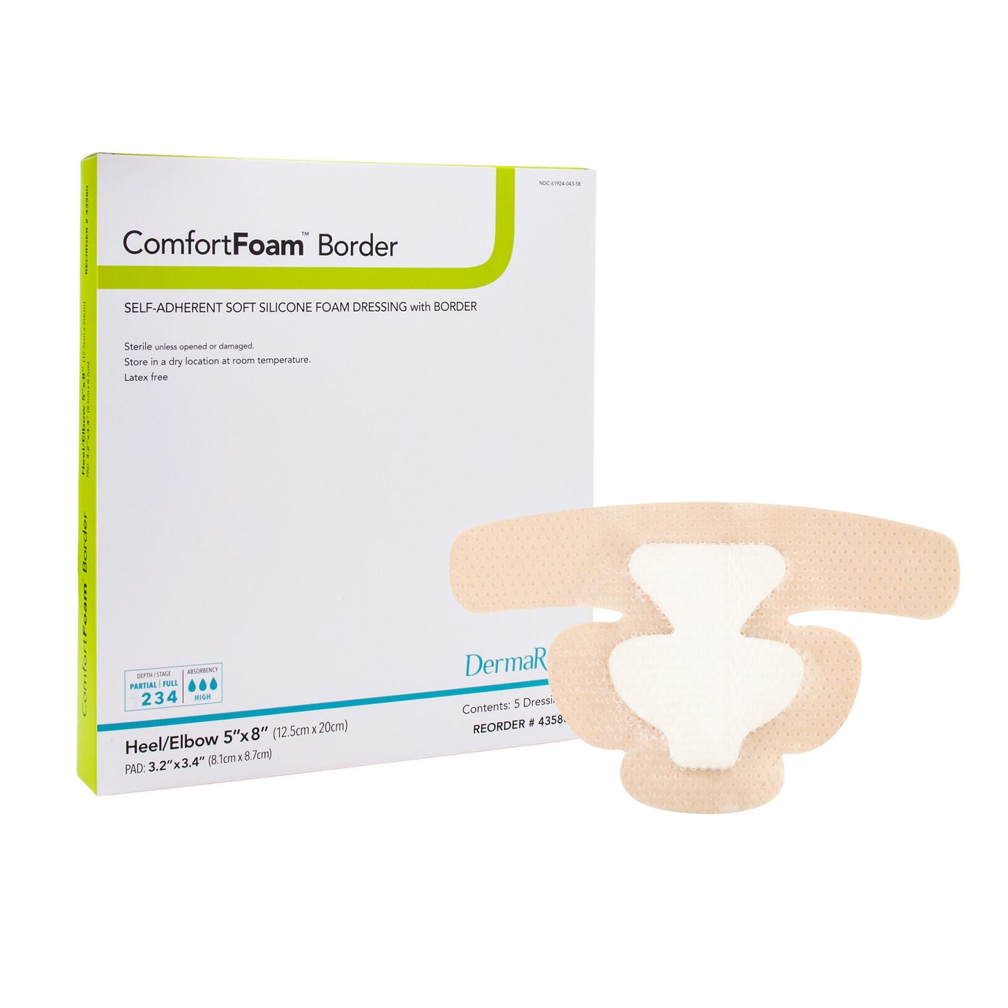 ComfortFoam™ Bordered Foam Wound Dressing w/ Soft Silicone Adhesive