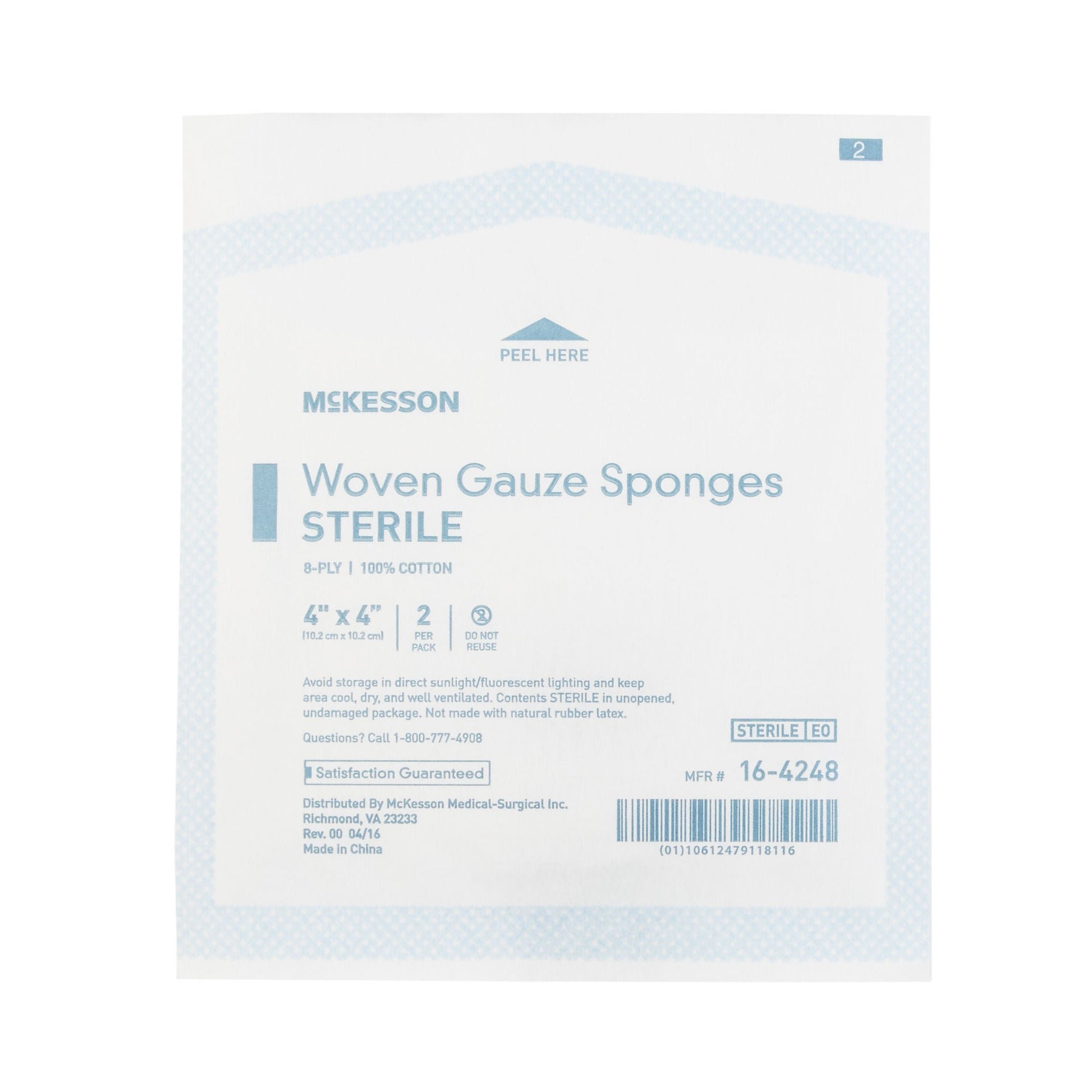 McKesson Sterile Gauze Sponge, 8-Ply