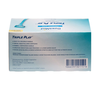 DawnMist® Triple Play Facial Razor, Disposable