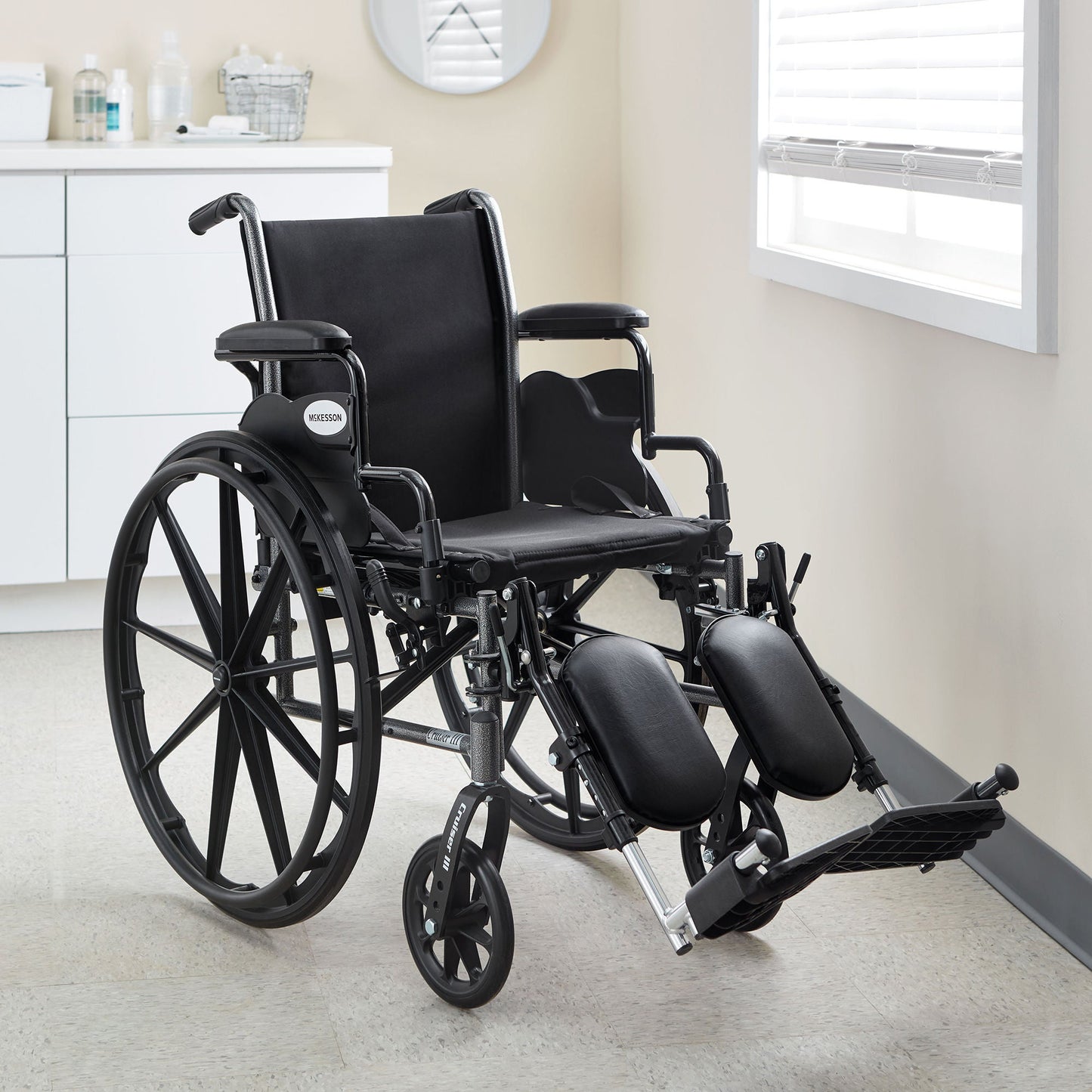 McKesson Lightweight Wheelchair, 16 Inch Seat Width