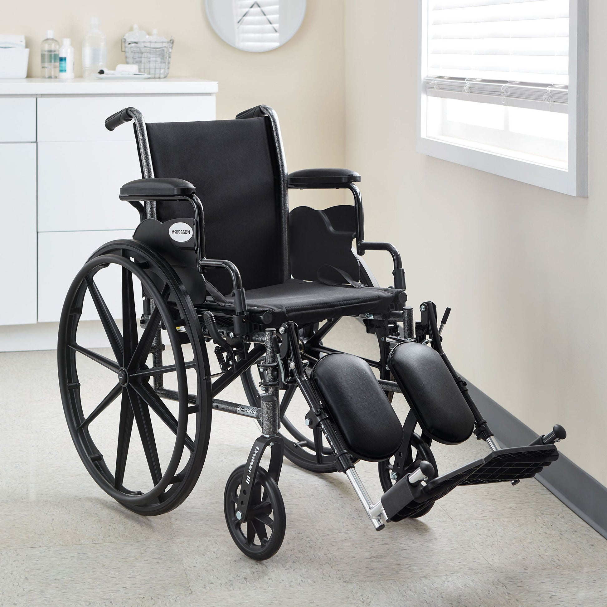 McKesson Lightweight Wheelchair, 16 Inch Seat Width
