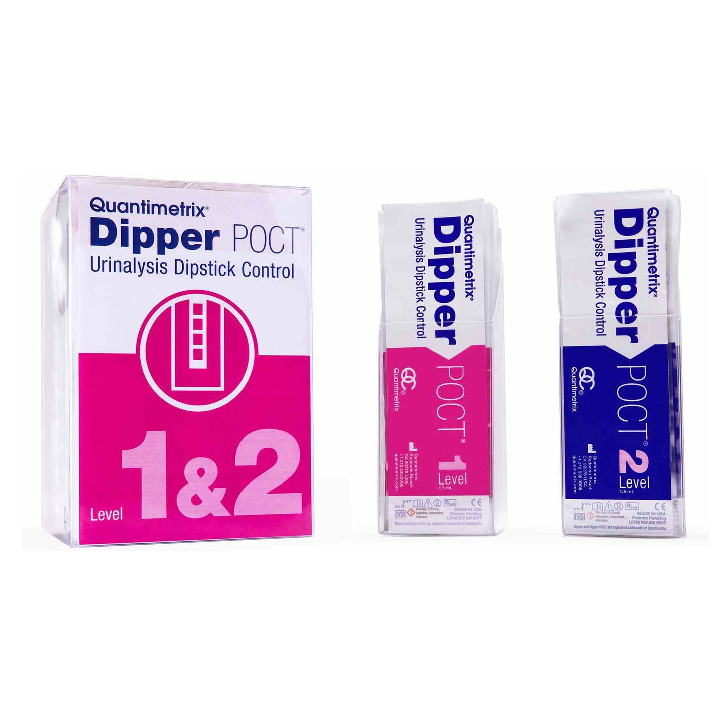 Quantimetrix Urine Chemistry Control Set Dipper POCT 2 Levels 20 X