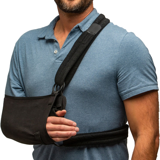 GUS Sling and Swathe Shoulder Immobilizer O-Ring / Hook and Loop Strap Closure Left or Right Arm