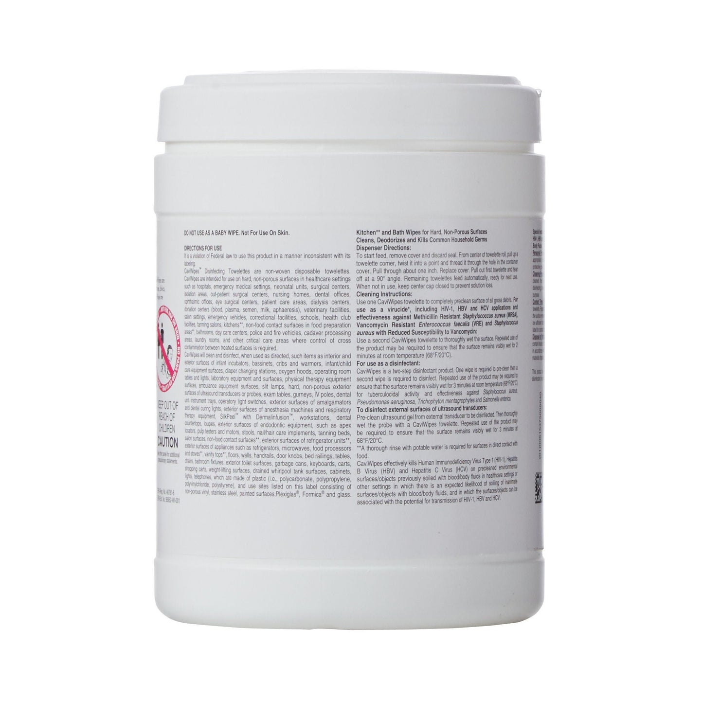 Metrex CaviWipes Surface Disinfectant Alcohol-Based Wipes