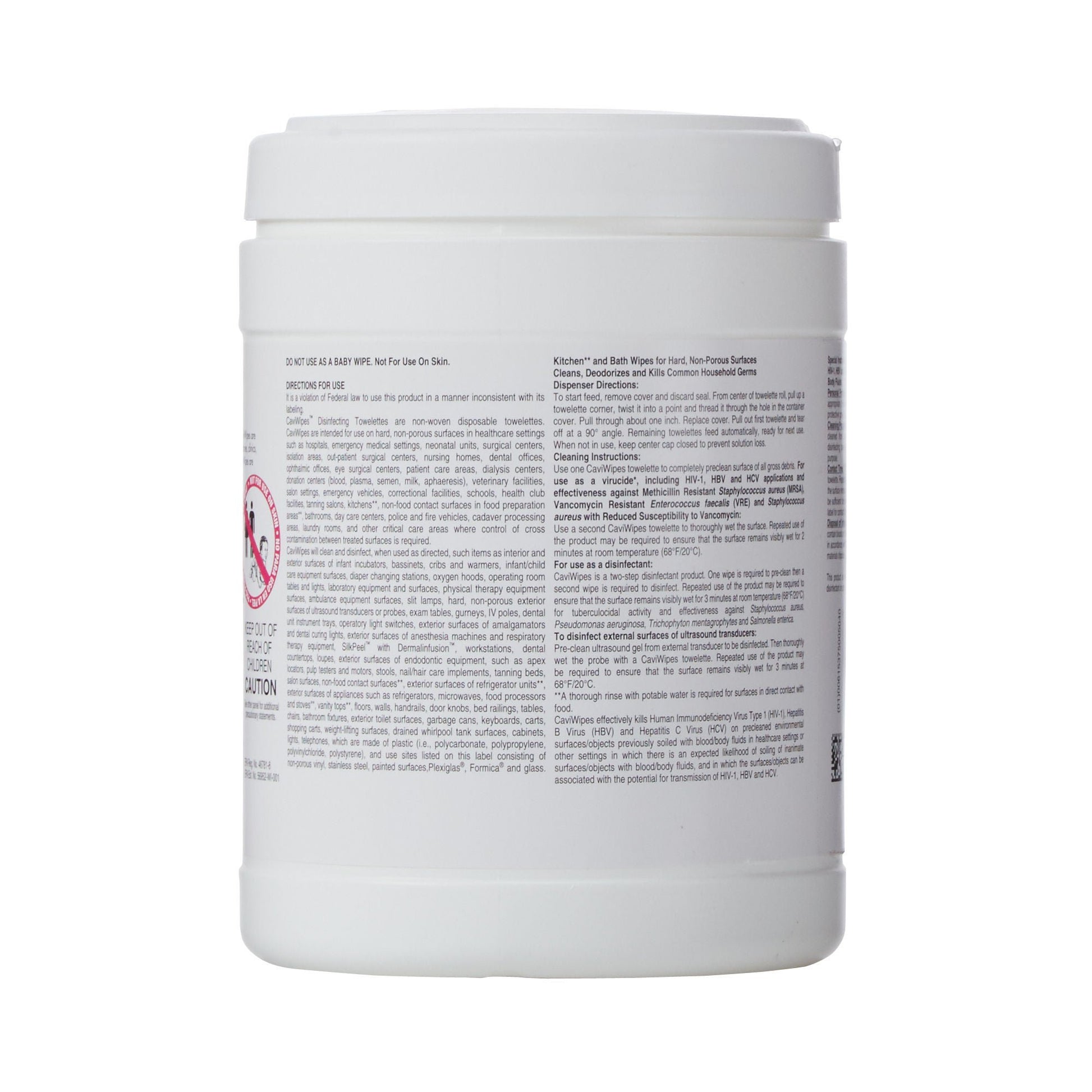Metrex CaviWipes Surface Disinfectant Alcohol-Based Wipes