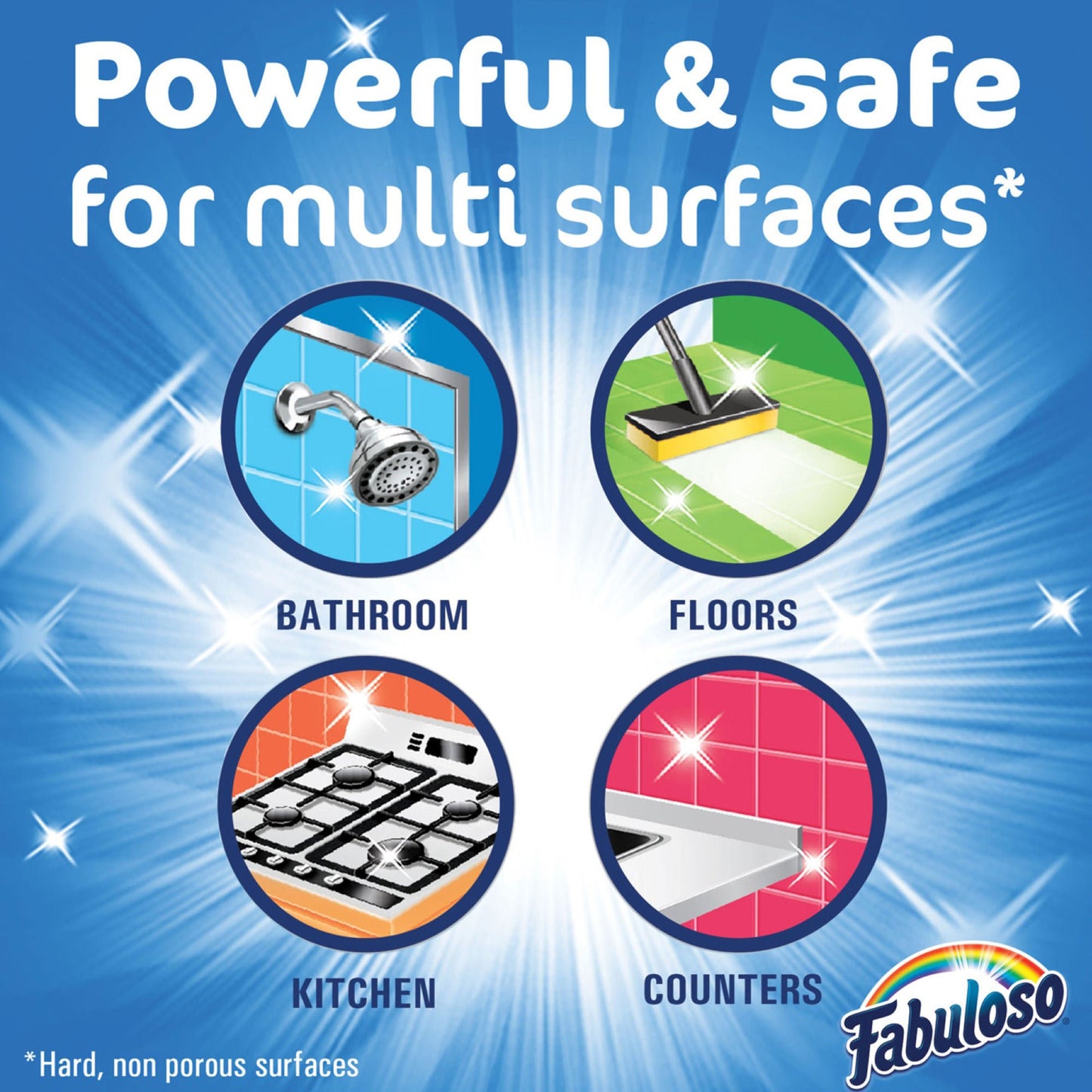 Fabuloso Surface Cleaner Manual Pour Liquid Bottle Lavender Scent