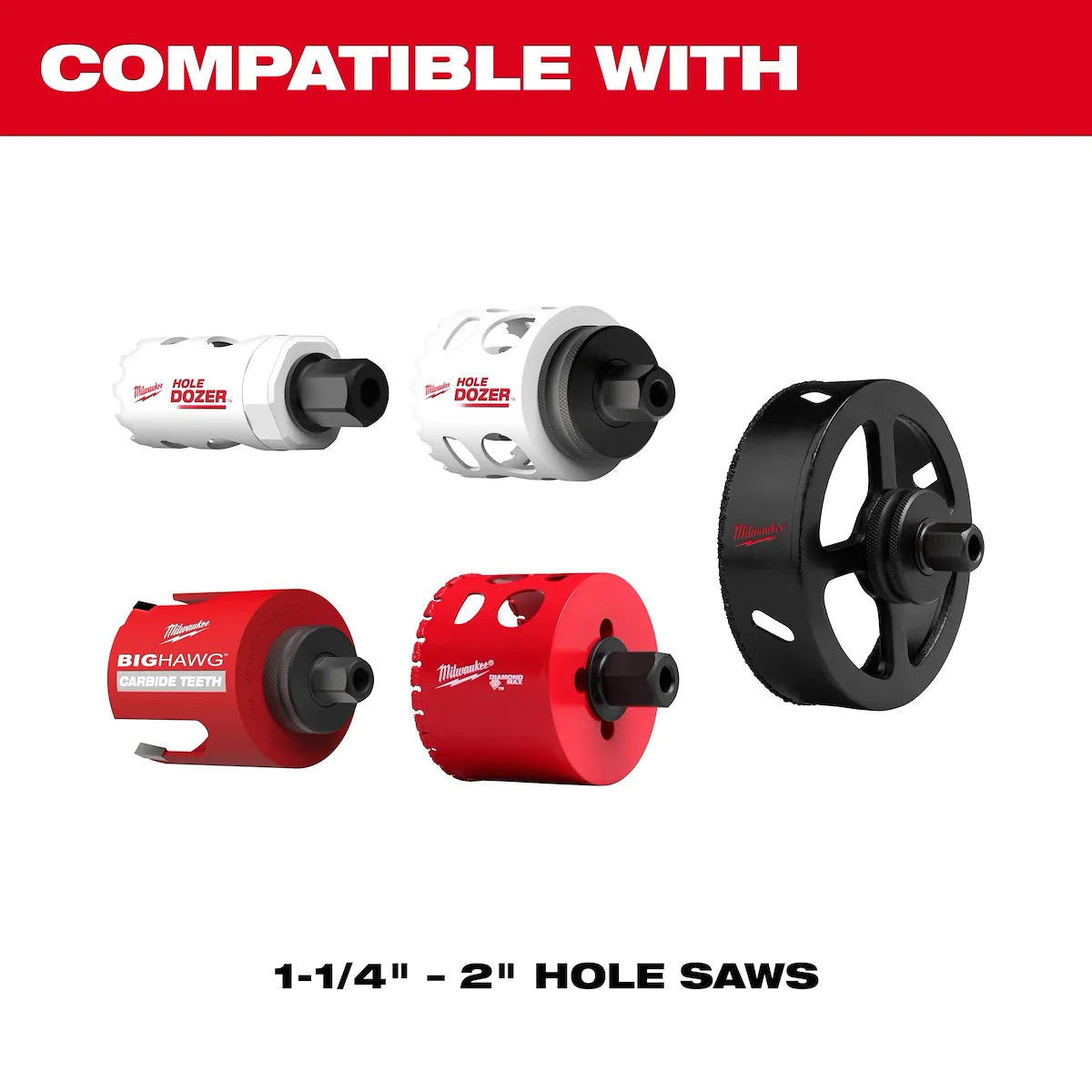 Milwaukee 5PK Large Thread Adapters for QUIK-LOK Arbors 49-56-7571