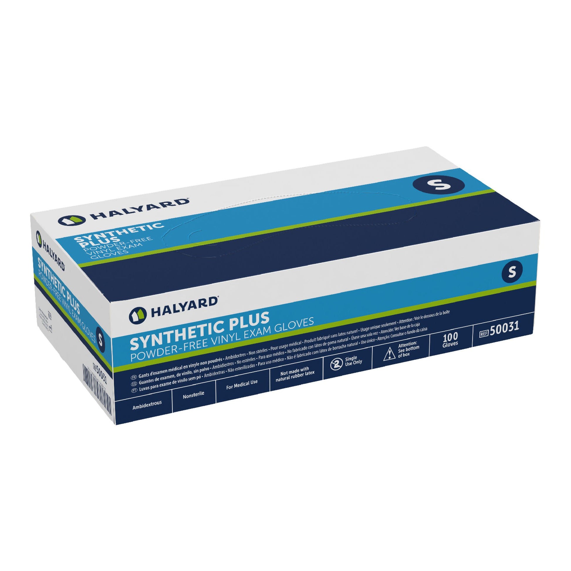 Halyard™ Vinyl Exam Gloves, White - view 2