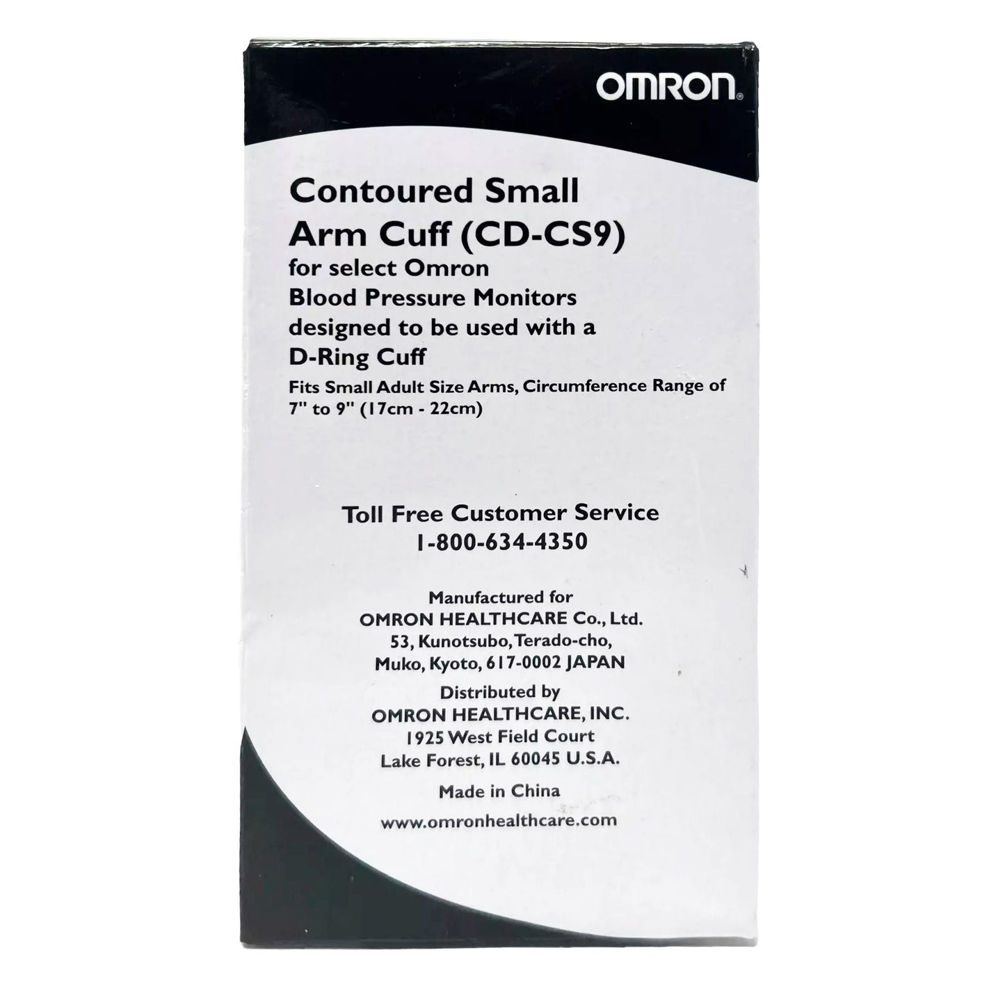 Omron® Small D-ring Reusable Blood Pressure Cuff, 17 to 22.8 centimeter