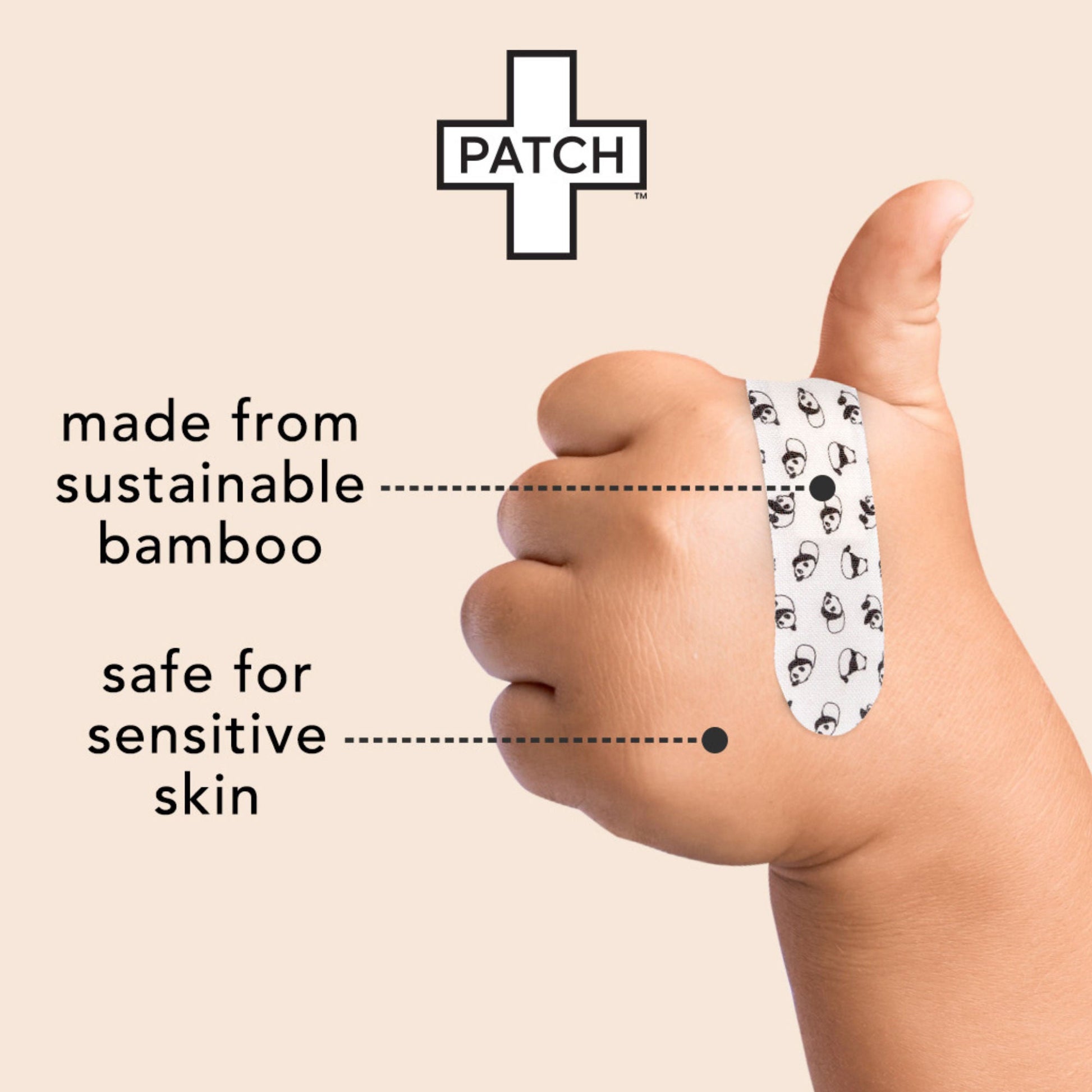 Patch™ Kids (Panda Design) Adhesive Strip with Coconut Oil
