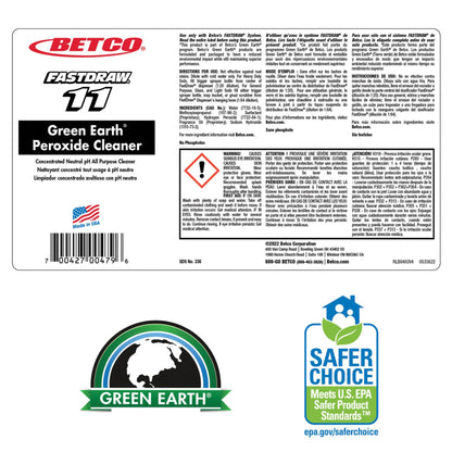 Betco Green Earth Peroxide Surface Disinfectant Cleaner Peroxide Based Manual Pour Liquid Concentrate Jug Fresh Mint Scent