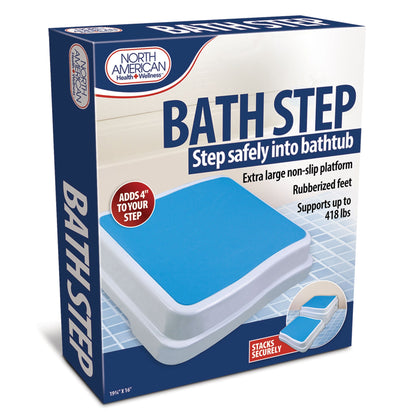 North American Health + Wellness Bath Step Stool Portable 1 Step Plastic 4 Inch Step Height