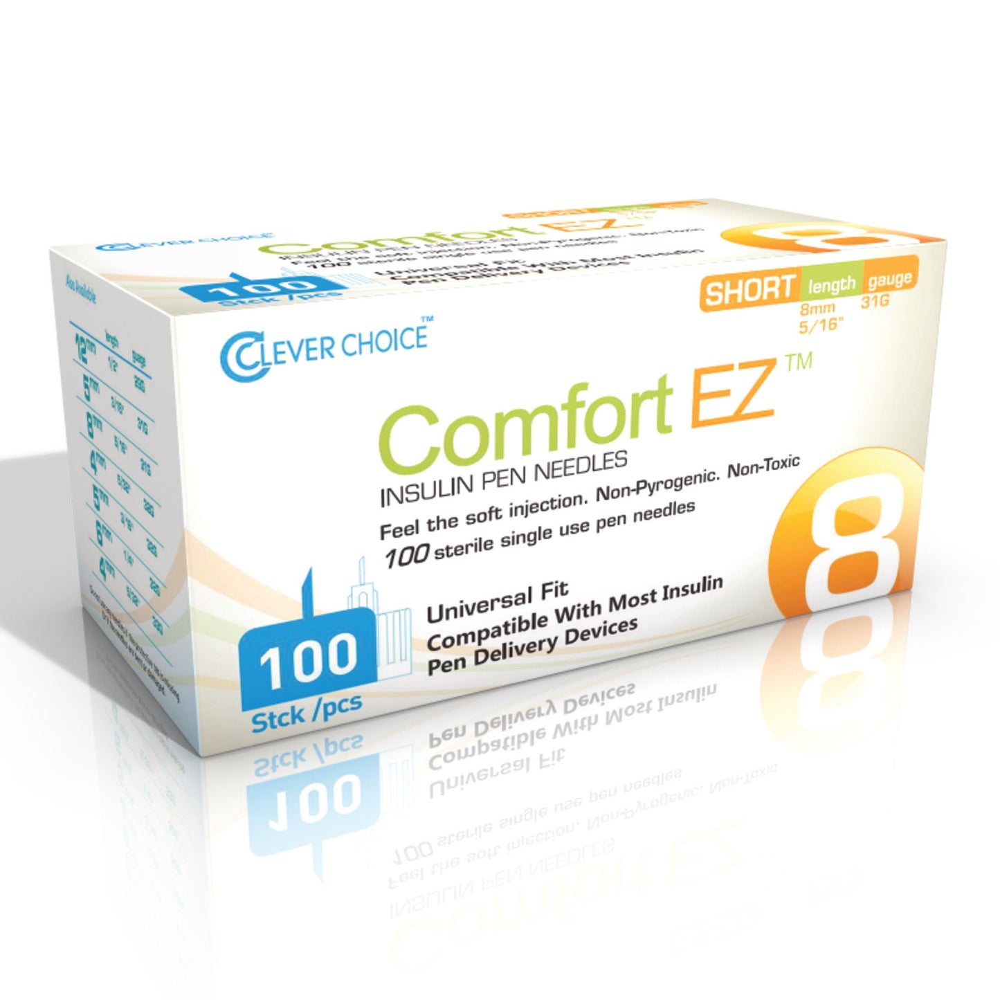 Comfort EZ™ Standard Insulin Pen Needle, 8 mm Length