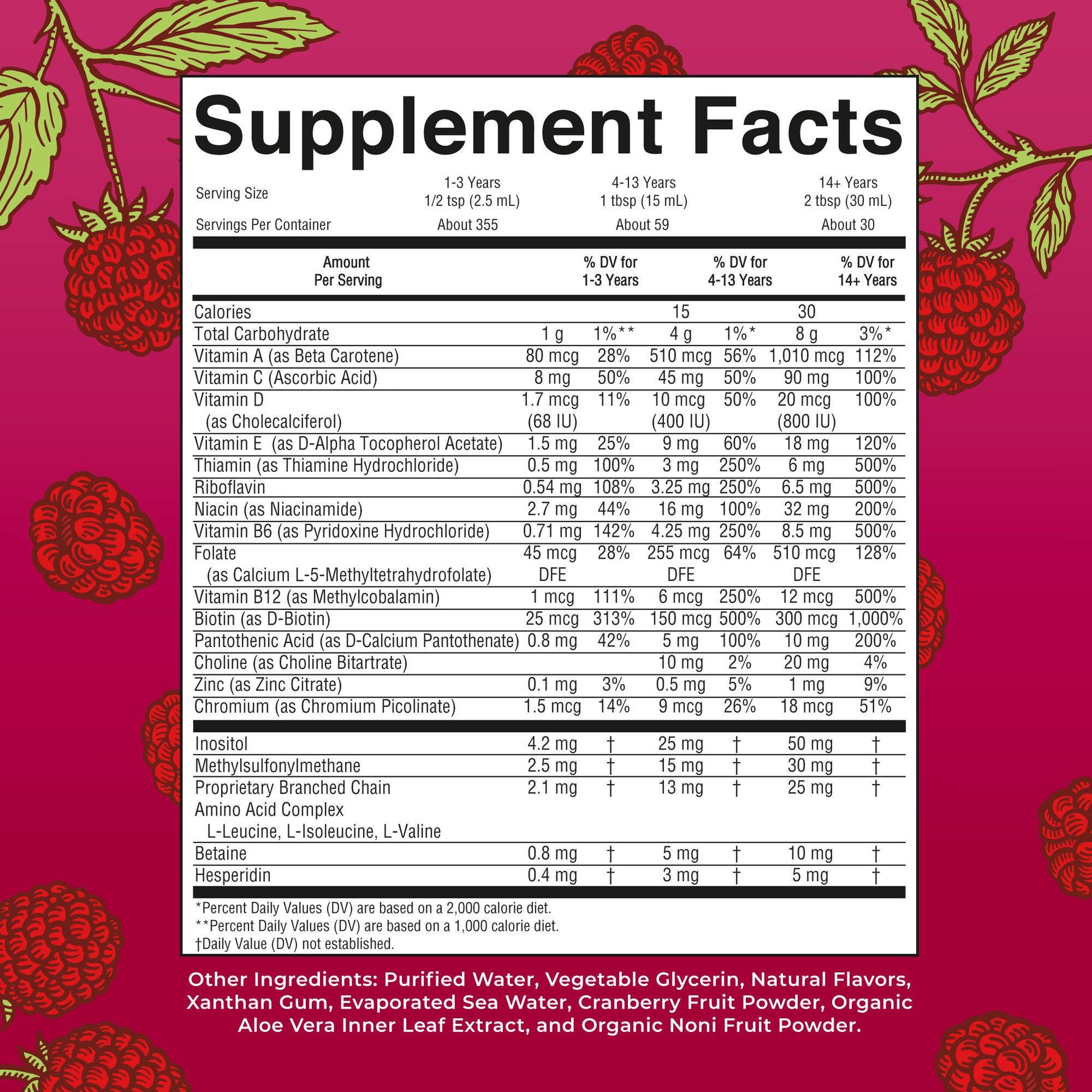 Mary Ruth's™ Liquid Morning Multivitamin, Raspberry Flavor