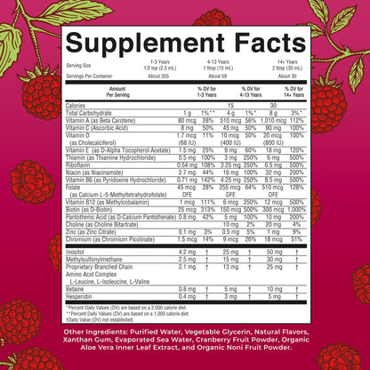 Mary Ruth's™ Liquid Morning Multivitamin, Raspberry Flavor