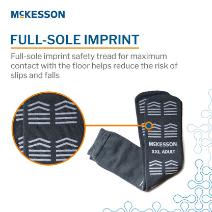 McKesson Slipper Socks, Double Tread, 2X-Large, Gray
