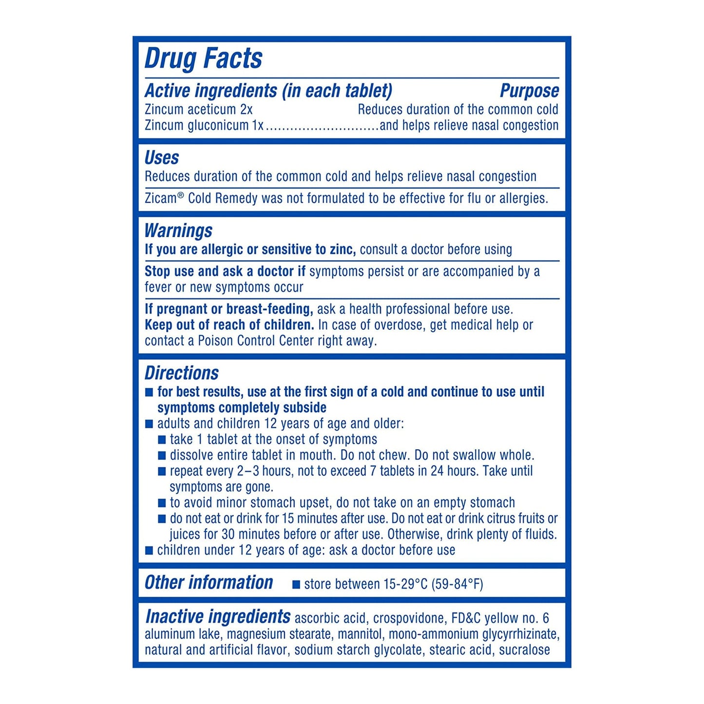 Zicam® Zincum Aceticum / Zincum Gluconicum Cold and Cough Relief